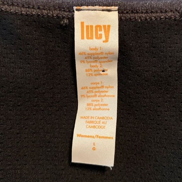 3 for $30! Lucy grey athletic tank top. Size large - Picture 4 of 8